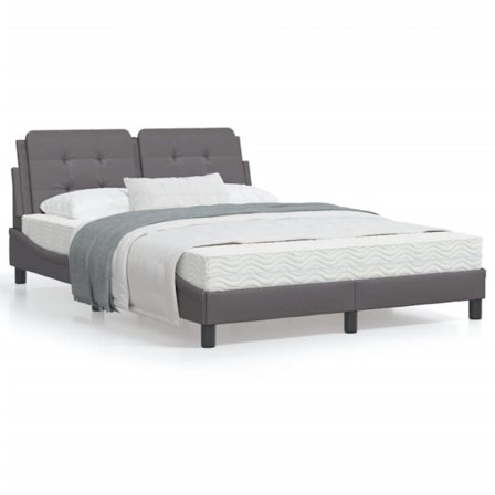 Bed Frame without Mattress "Zadar" Grey 120x200 cm Faux Leather