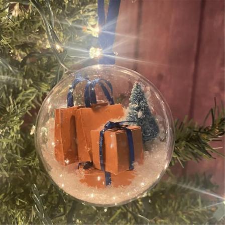 Christmas Mini Box Tree Decor, Christmas Clear Balls, Funny Packages Ornament Home Office Christmas Halloween Decoration style 5