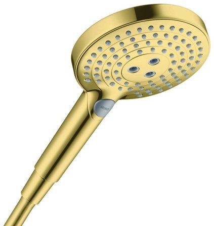 Hansgrohe Raindance Select S120 26530990 Handdusch 3 stråltyper, Ø125 mm, polerat guld, Badrum