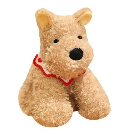 Fluffy Coated West Highland Dog Plysjleke Myk Valp Plysjleke Fylt Realistisk Dyr Bursdagsgave(40cm)