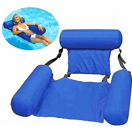Stol Pool Sits Swimming Floating Water Bed Lounge Chairs Pool Float Uppblåsbar Vatten Hängmatta