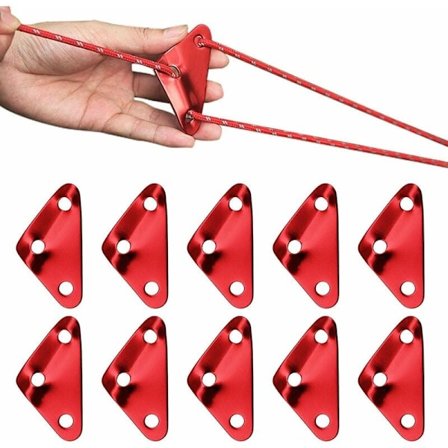 Trekant telt vindtau spenne - 10 stk aluminiumlegering telt vindtau spenner camping tilbehør for telt bardun strammer for telt presenning markise 
