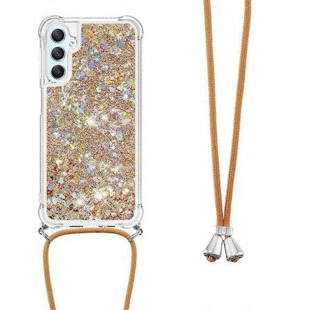 TPU-etui med kviksanddesign og snor til Samsung Galaxy A25 5G