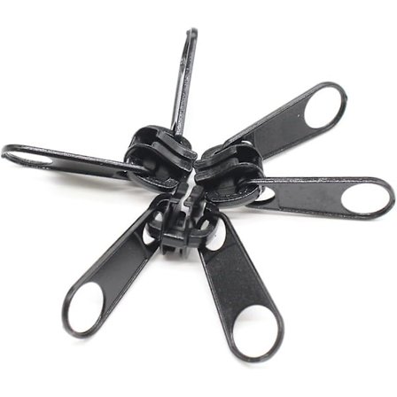 10 stk. #10 Doble Glidere Dobbeltsidige Dragere Svarte Doble Dragere For #10 Store Plastglidelåser