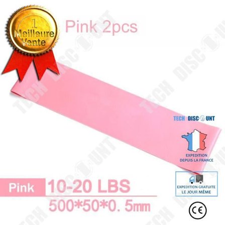 Accessoarer Fitness - TD - Motståndsband - 60cm - 2pcs - Färg Rosa