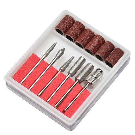 12 stk/sett negleboremaskin slipebåndsfilsett 2,3 mm (3/32 tommer) skaftdiameter slipehode slipepoleringsformingsmaskin roterende verktøysett