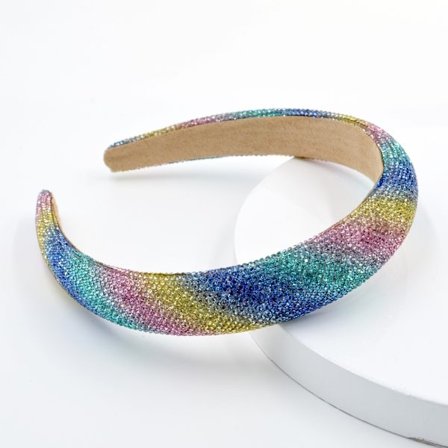 Kvinnors hårband Rhinestone Sponge Pannband 4 4