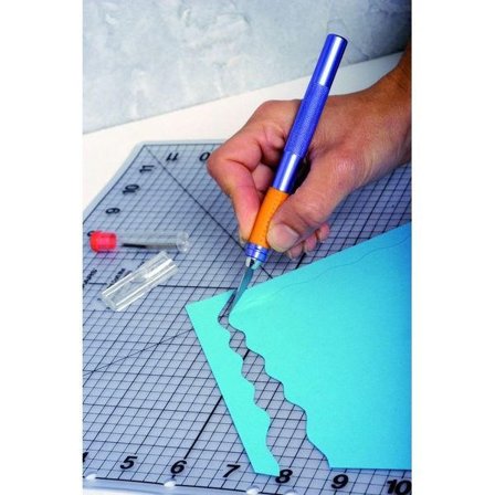 Præcisionskniv - Fiskars - Softgrip - Skarp klinge - Bi-materiale krop - Optimal håndtering