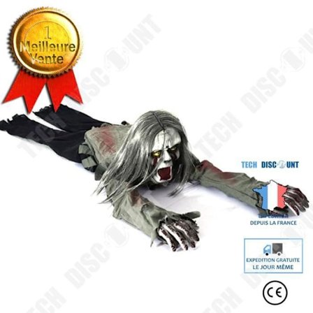 Halloween Koriste - Henkivartija - Äänen Ohjattu - Kirkkaat Punaiset Silmät - 110x30 cm - Sisätiloihin