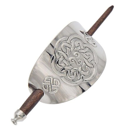 Håndskårne hårklemmer i træ med buet metalhætte, frisørværktøj til kvinder, vintage hårklemmer