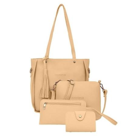 4 Stk/sæt Crossbody Tasker Dame Taskesæt KHAKI khaki