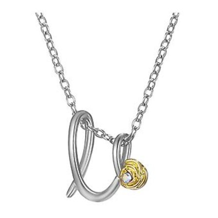 Statement Halsband med Bokstav Ros Strass Halsband 26 Retro Engelska Bokstav Hänge Halsband U