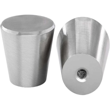 Sett med 10 sølv skapknotter runde skapknotter aluminiumslegering skuffeknott GWO