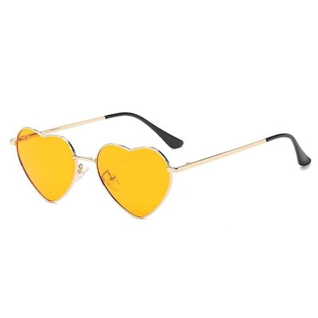 Polarisoidut sydänlasit naisille, metallikehys, trendikkäät söpöt sydämenmuotoiset aurinkolasit UV400-suoja