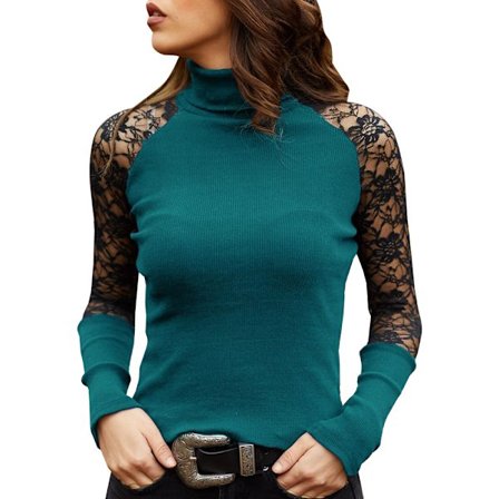 Kvinnors stretchiga Slim Fit T-shirt vanliga skjortor Toppar