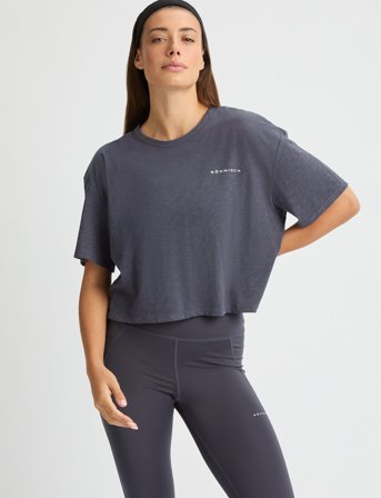 Röhnisch Slub Cropped Tee - Grey - M