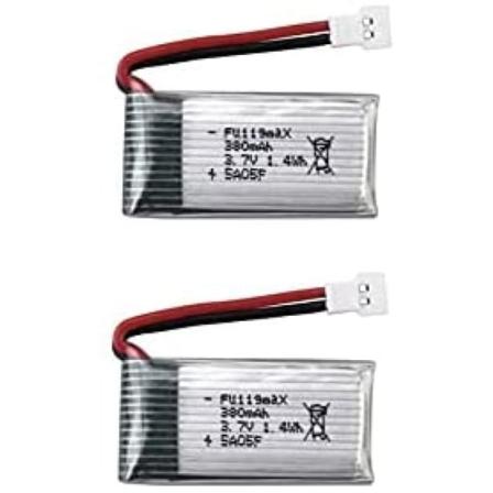 2 kpl 3,7 V 380 mAh akkua Hubsan X4 H107c H107d Rc -lennokkiin