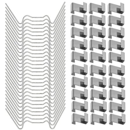 100 stk drivhusklemmer for glass, rustfritt stål drivhus vindusklemmer glassrutefiksering