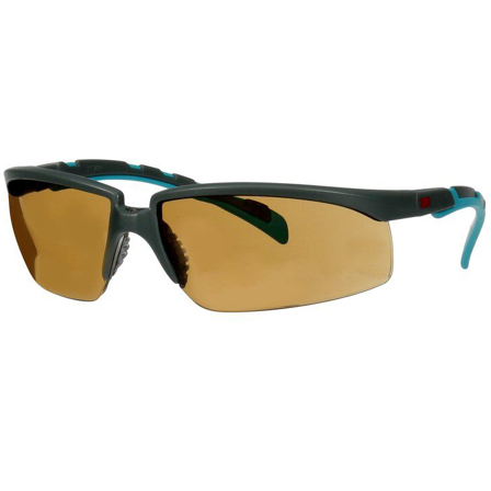 3M Solus 2000 Vernebriller Grå/blå-grønn brillestang, brun linse, Øye- & ansiktsbeskyttelse