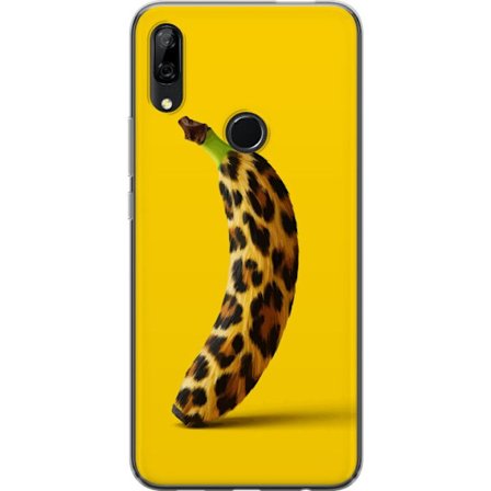 Kompatibelt Mobildeksel til Huawei Huawei P Smart Z Banan med leopardmønster mot gult bakgrunn i en kreativ og leken design