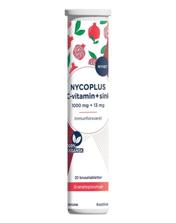 Nycoplus C-vitamin 1000 mg + sink 13 mg brusetabletter 20 stk