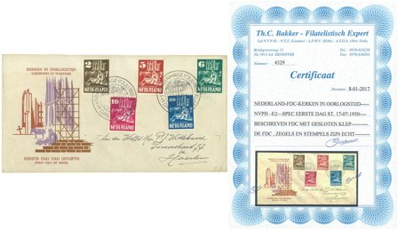 Holland 1950 - NVPH E2 - FDC