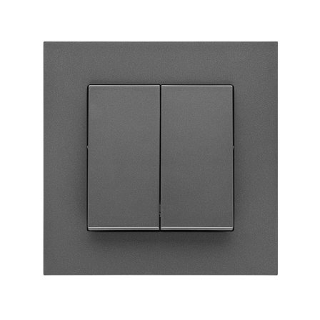 Simon S55 1-polet Bryter m/dobbel knapp 16AX IP20/IP44