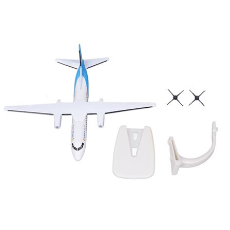 Flygplansmodell av legerat metall, leksak i pressgjuten metall, skrivbordsdekoration med bas 18 cm