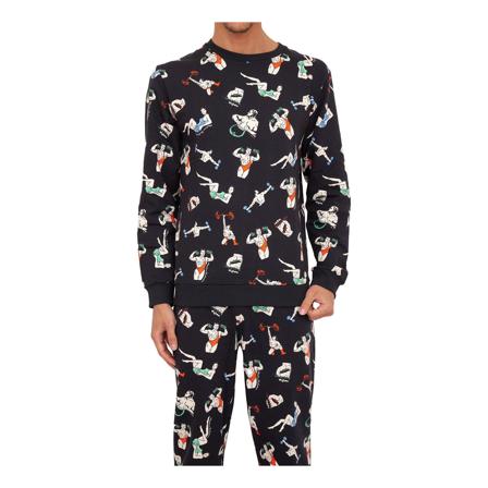 Moschino, Hoodies Zwart, Heren, Maat:L
