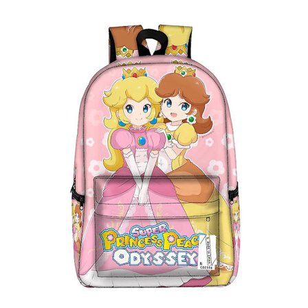 Super Mario Bros Ryggsäck Barn Prinsessan Peach Pojkar Flicka Ryggsäck Tonåring printed skolväska Studentbokväska Herr Dam Ryggsäck