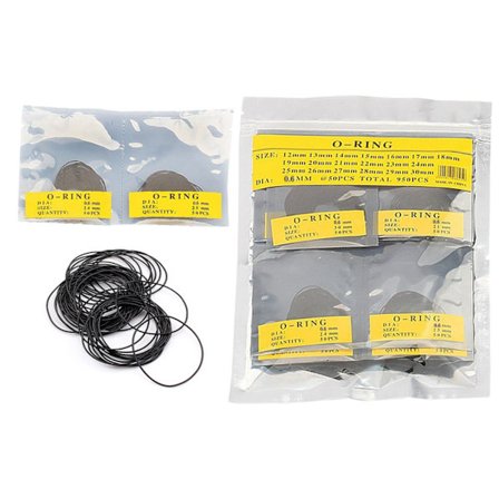 950 kpl O-rengas Kellon takakannen pohjakansi Vedenpitävä tiiviste Korjaustyökalu 0,6 mm