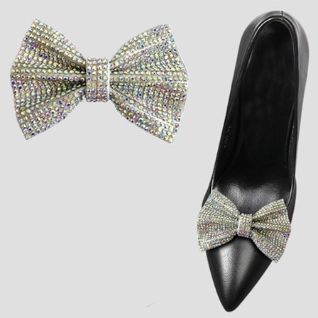 2stk Skoklips Skinnende dekorative klips FLERFARGE