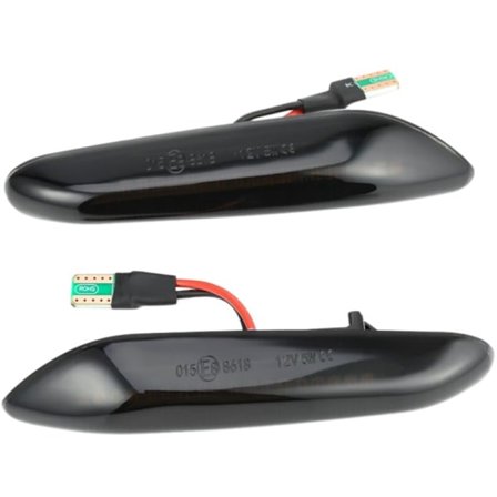 2 stk. røgfarvede dynamiske LED-blinklys til sidelys til MW E46 E90 E91 E92 E93 E60