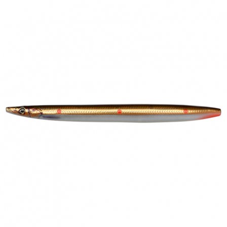 Savage Gear 3D Line Thru Sandeel 12,5cm, 19g - Brown Copper Red Dots