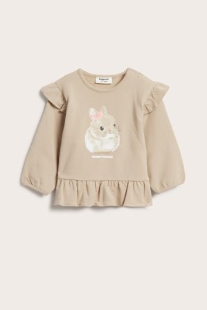 Kappahl | Sweatshirt med volang Beige 68 | Beige