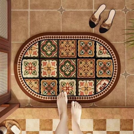 Diatoméjord Bademåtte, Absorberende, Skridsikker, Hurtigtørrende, 60x40cm