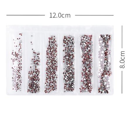 DIY Neglekunst Glitter Rhinestone Manikyrverktøy Flat Base Mini Perler Dekorasjon (#3)