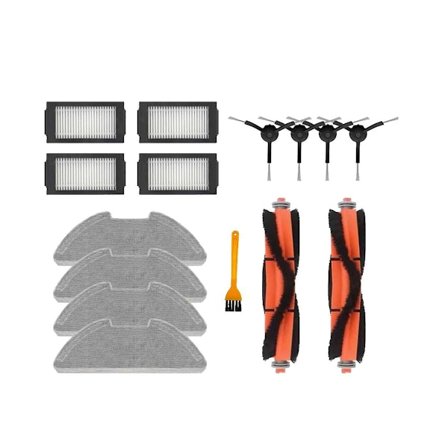 15 delar Huvudsidoborste Filter Moppduk för Robotdammsugare Mop Pro / 2 Pro / Mjsts1 Dammsugare Par