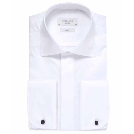 Profuomo , Wit , Heren , Maat: 4XL Casual Overhemden