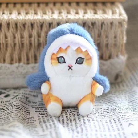 Sød Kat Stegt Rejer Plys Legetøjs Vedhæng Dukke Bil Taske Dekoration Vedhæng