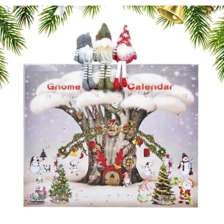 2024 Elf Julkalender - 24 Dagars Nedräkning med Plyschtomtar