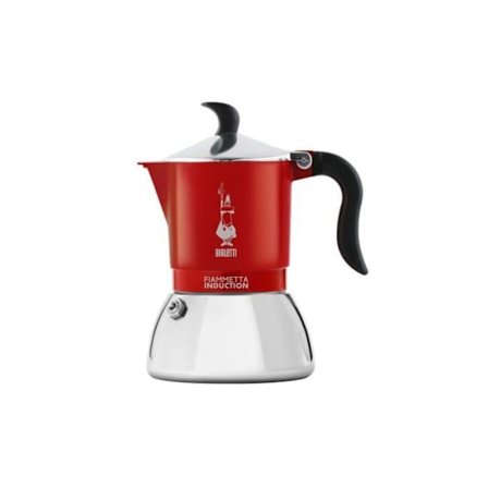 Cafetera Italiana Bialetti Fiammetta Induktion 4 koppar 0,18L aluminium färger röd-svart