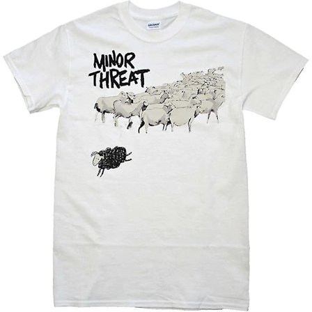Minor Threat Out Of Step T-shirt för män Vit