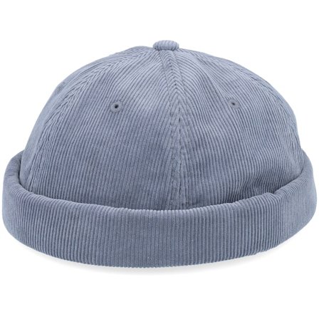 Reell - Grau Docker Mütze - Blue Grey Corduroy Docker @ Hatstore