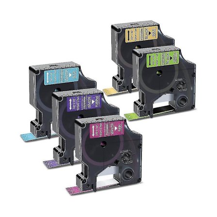 5 st tejp för D1 12 mm 0,47 tums tejp för tillverkare Labelmanager 160 280 360d 420p