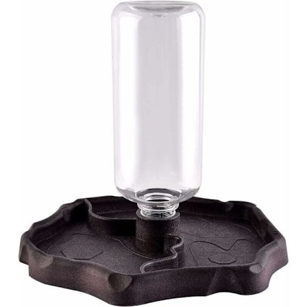 Drikkefontæne til kæledyr, 2 i 1 automatisk drikkefontæne anti-splash skildpadde firben krybdyr