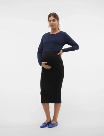 Vero Moda Maternity Vmmlavender Hw Pencil Skirt Vma Noos - Black - XS