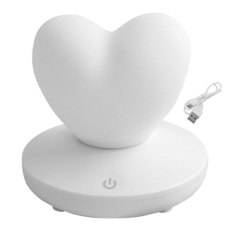Nattljus Usb Heart Shape Bordsljus Justerbar Dekoration