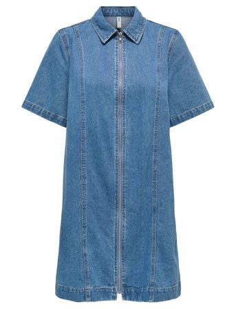 ONLY | Onlrosenheim S/S Zip Dress Dnm Akm Moch | S