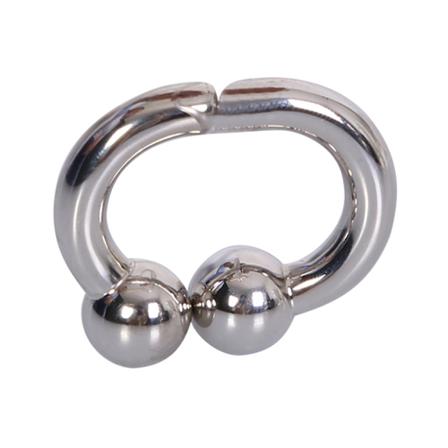 MM6 Maison Margiela, Hoop chunky earrings by Mm 6. Brass accessory inspired by the iconic piercing ring with tone-on-tone 6 logo Szary, Kobieta, 